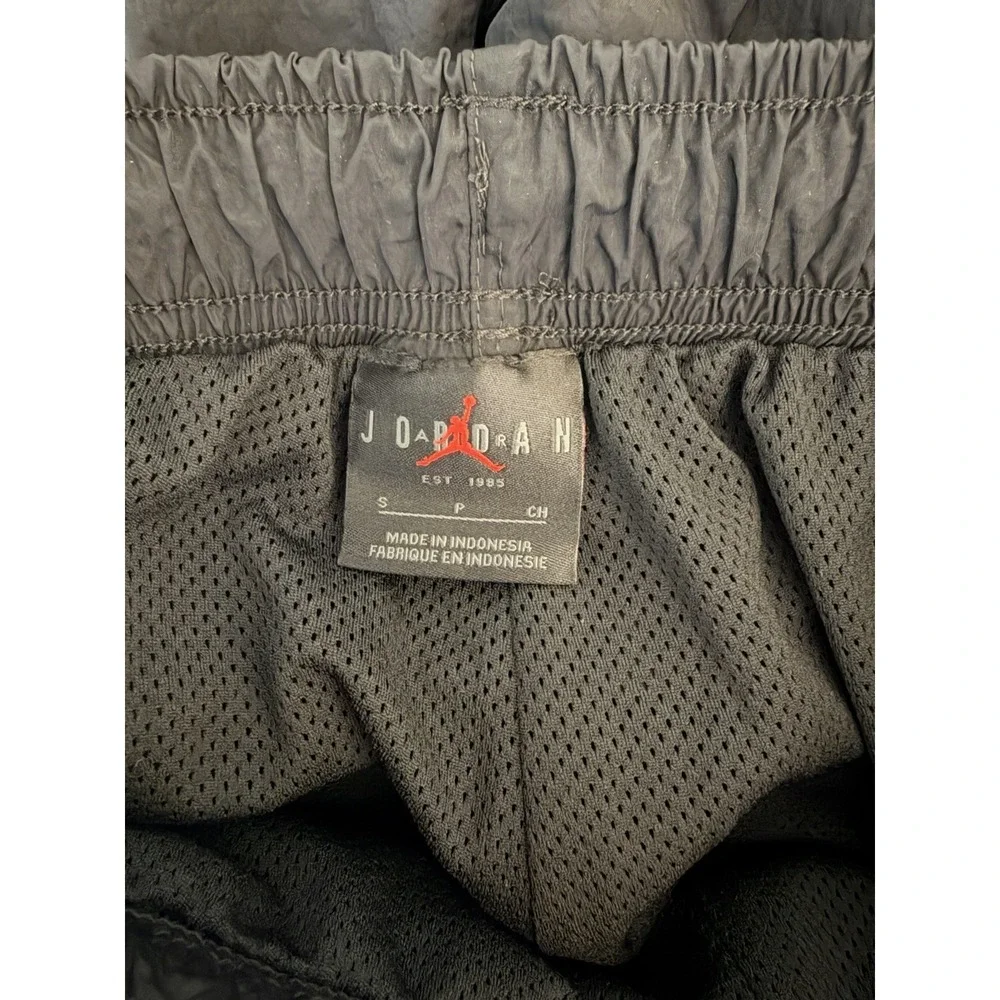 Nike Air Jordan Warm‎ Up Pants Mens S Black Flight Woven Taped Logo FB7292-010